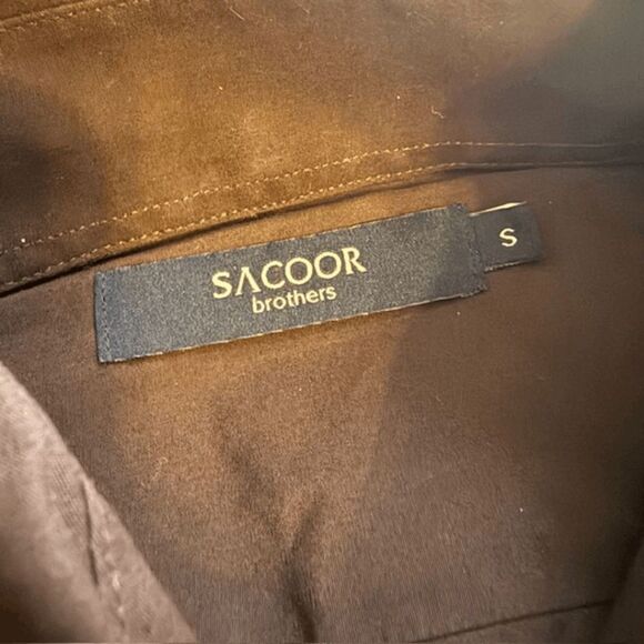 Sacoor Brothers Men's Button-Down Shirt Black Size Small - Picture 4 of 7
